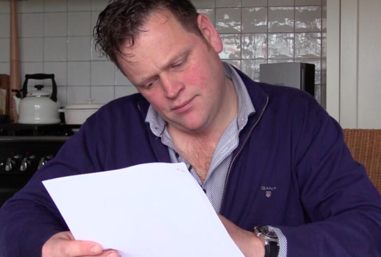 Boer Driek ontvangt zijn brieven