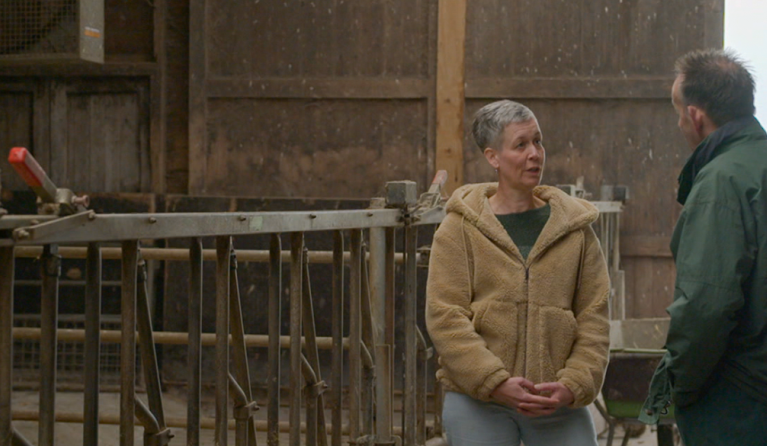 Jan en Dorien in de schuur