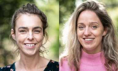 twee portretfoto's naast elkaar